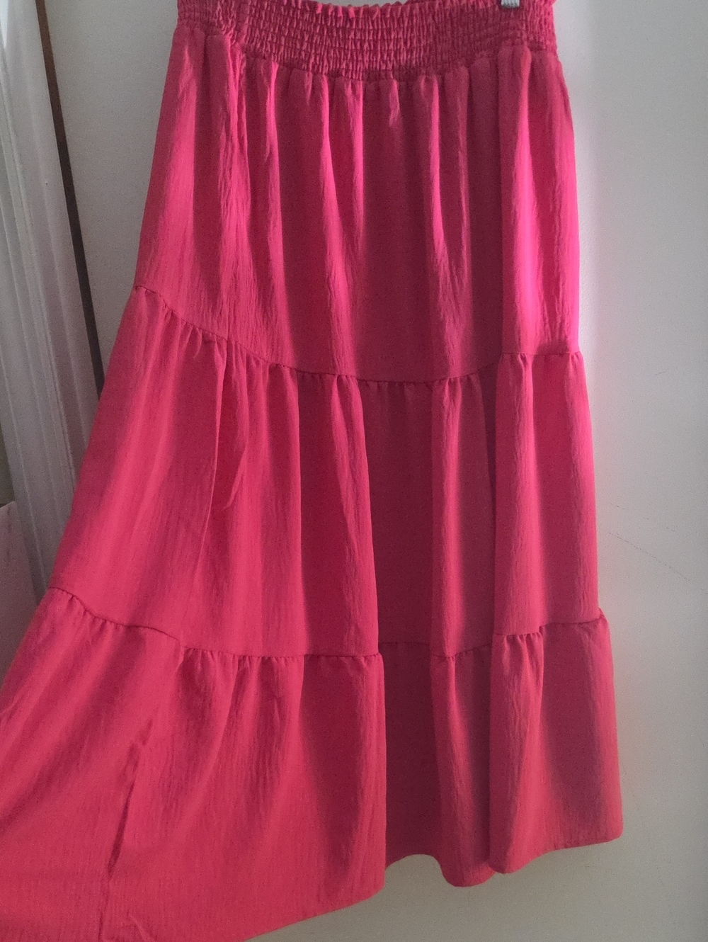 Hot 8.5Pink Tiered Maxi Skirt - Women